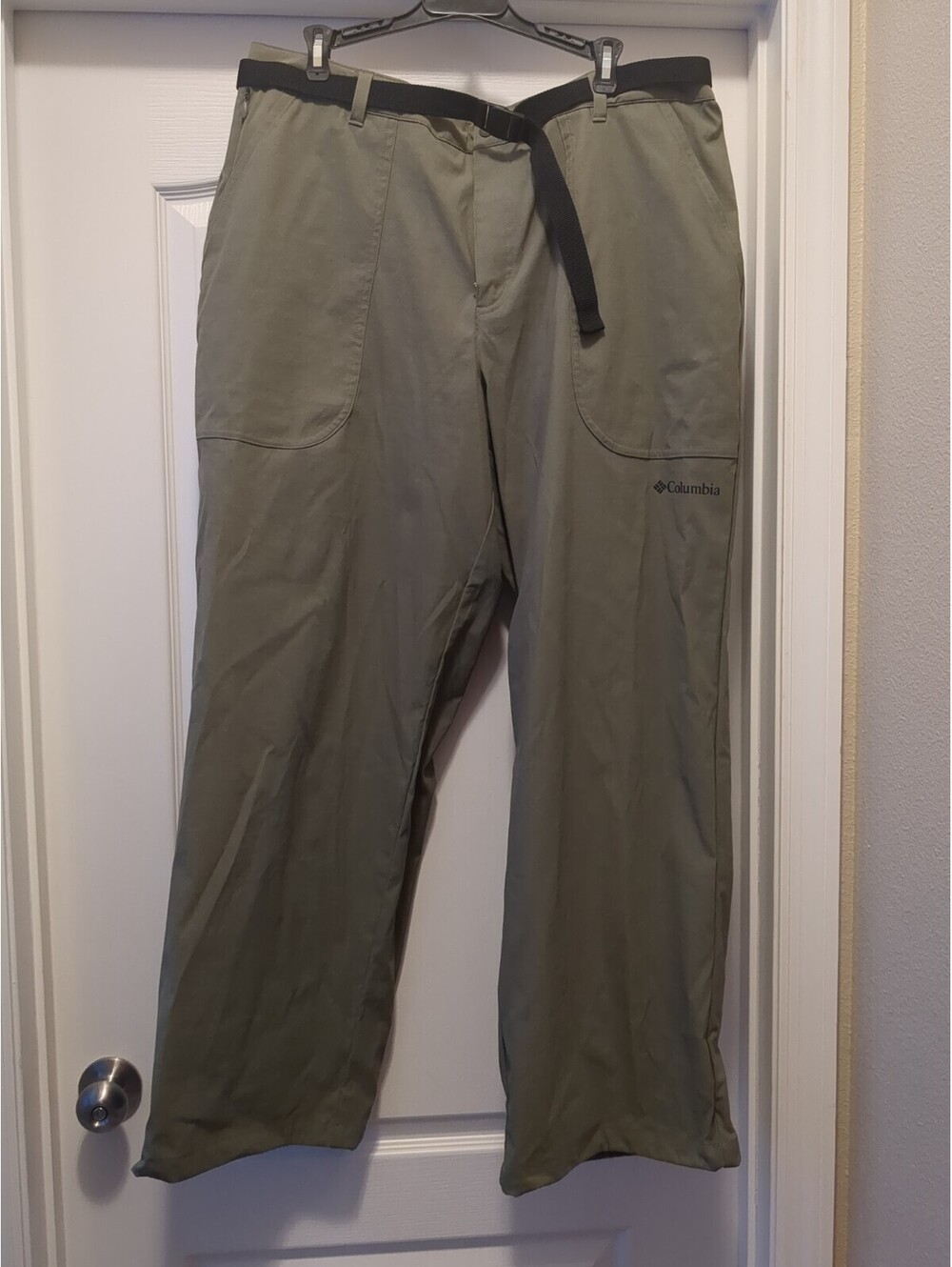 Columbia Womens Capris Sz 1x Nylon Army Green Hiking Full Length Pants NWT